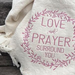 Terminally Ill - Get Well Gift - Sympathy Gift - Cancer Patients - Inspirational - Motivational - Custom Embroidered Throws and Blankets