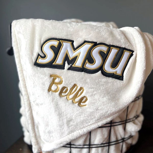 ANY college name on the SOFTEST custom blanket | graduation gift | your school or university | personalized college team merch | senior gift