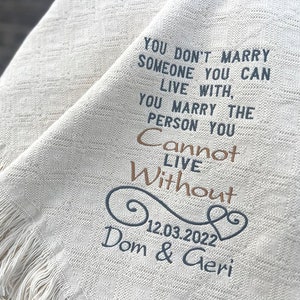 2nd anniversary cotton gift personalized | unique cotton throw blanket | perfect second anniversary gift | sentimental | him or her 2 YEARS