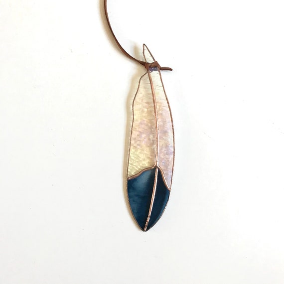 Classic Stained Glass Feather iridescent body