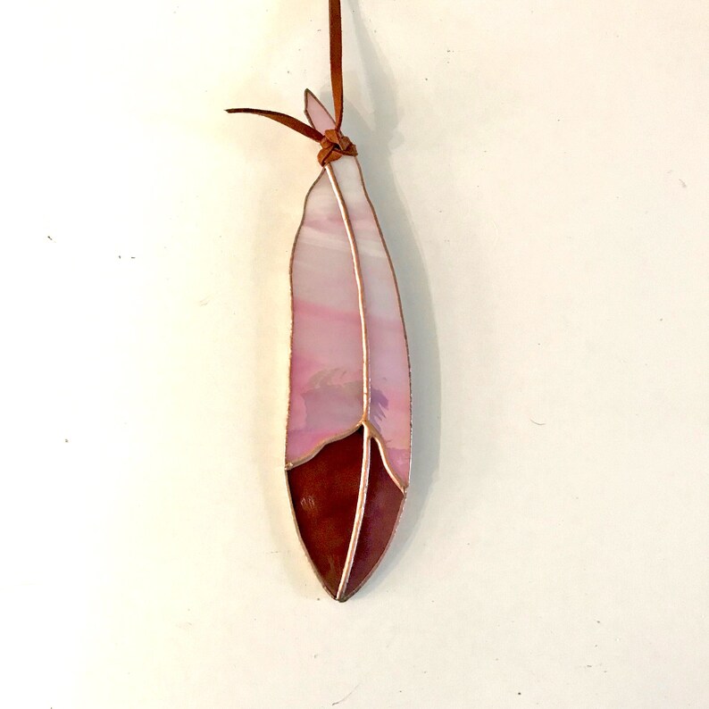 Classic Stained Glass Feather iridescent body