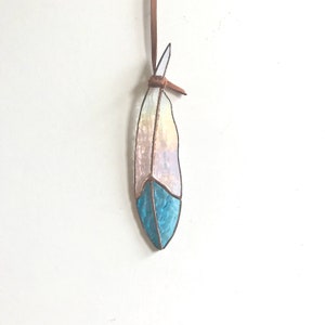Mini Classic Stained Glass Feather (full iridescent)