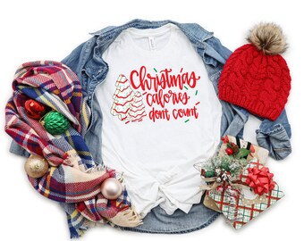 Christmas Tree Cakes Tee - Christmas Shirt - Winter T-shirt - Womens long sleeve shirt - Christmas T-Shirt - Christmas Sweatshirt - Tree Tee