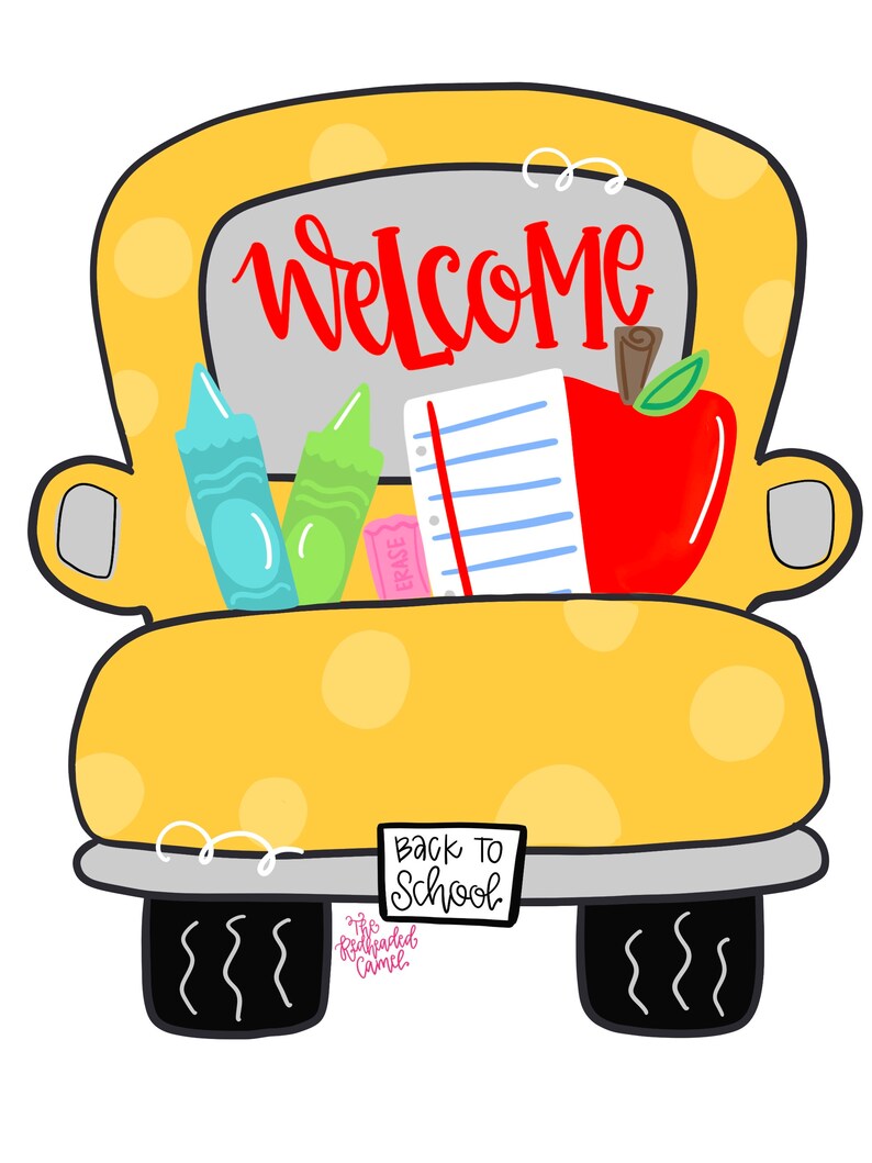 Back To School Door Hanger Template School Supplies Etsy