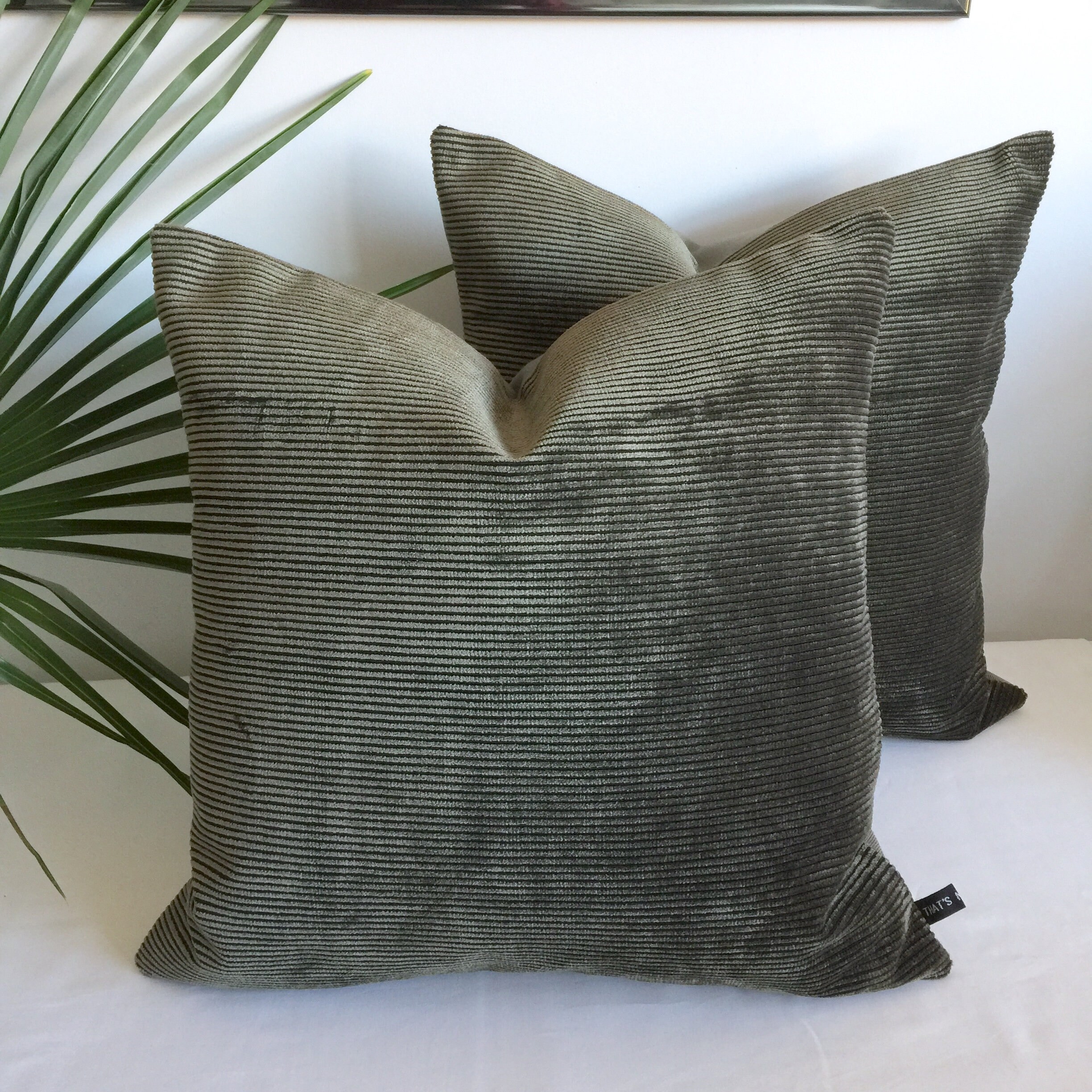 Khaki Cushion Cover/khaki Corduroy Cushion/dark Green Etsy UK