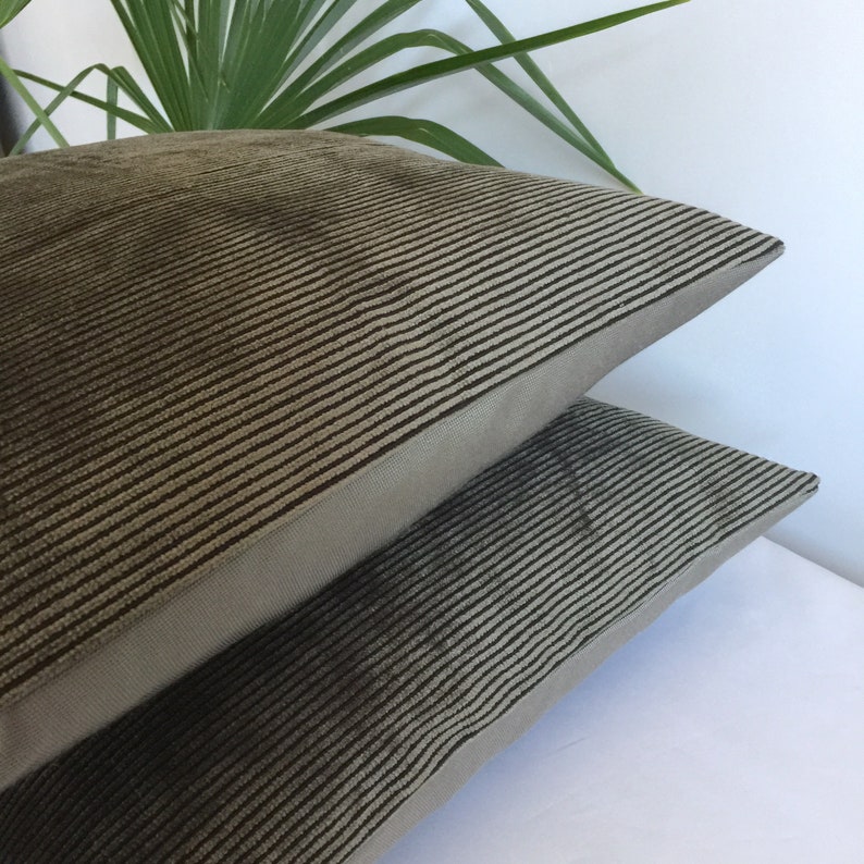 Khaki cushion cover/Khaki corduroy cushion/Dark green Etsy
