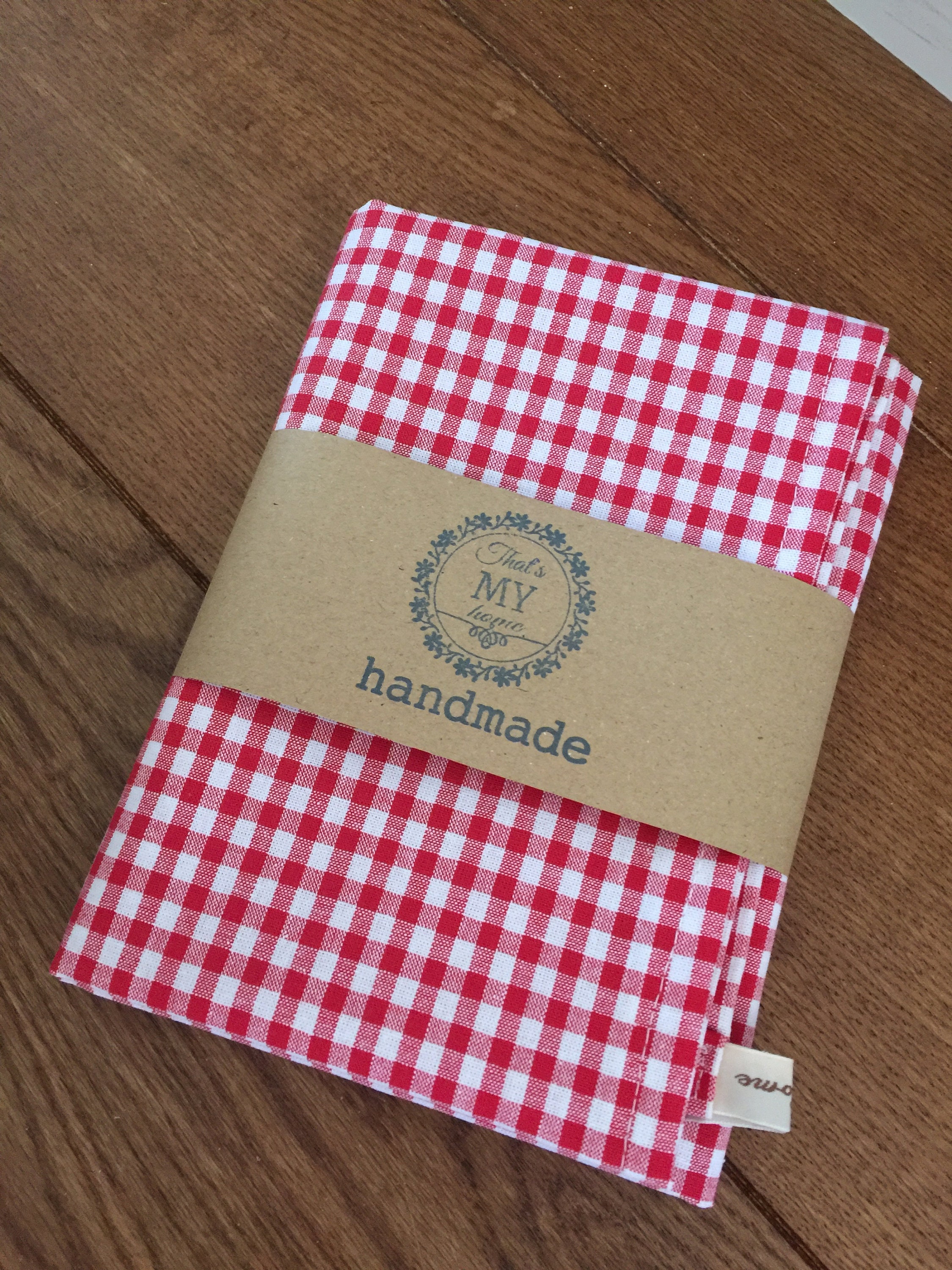Red gingham dish towels sale