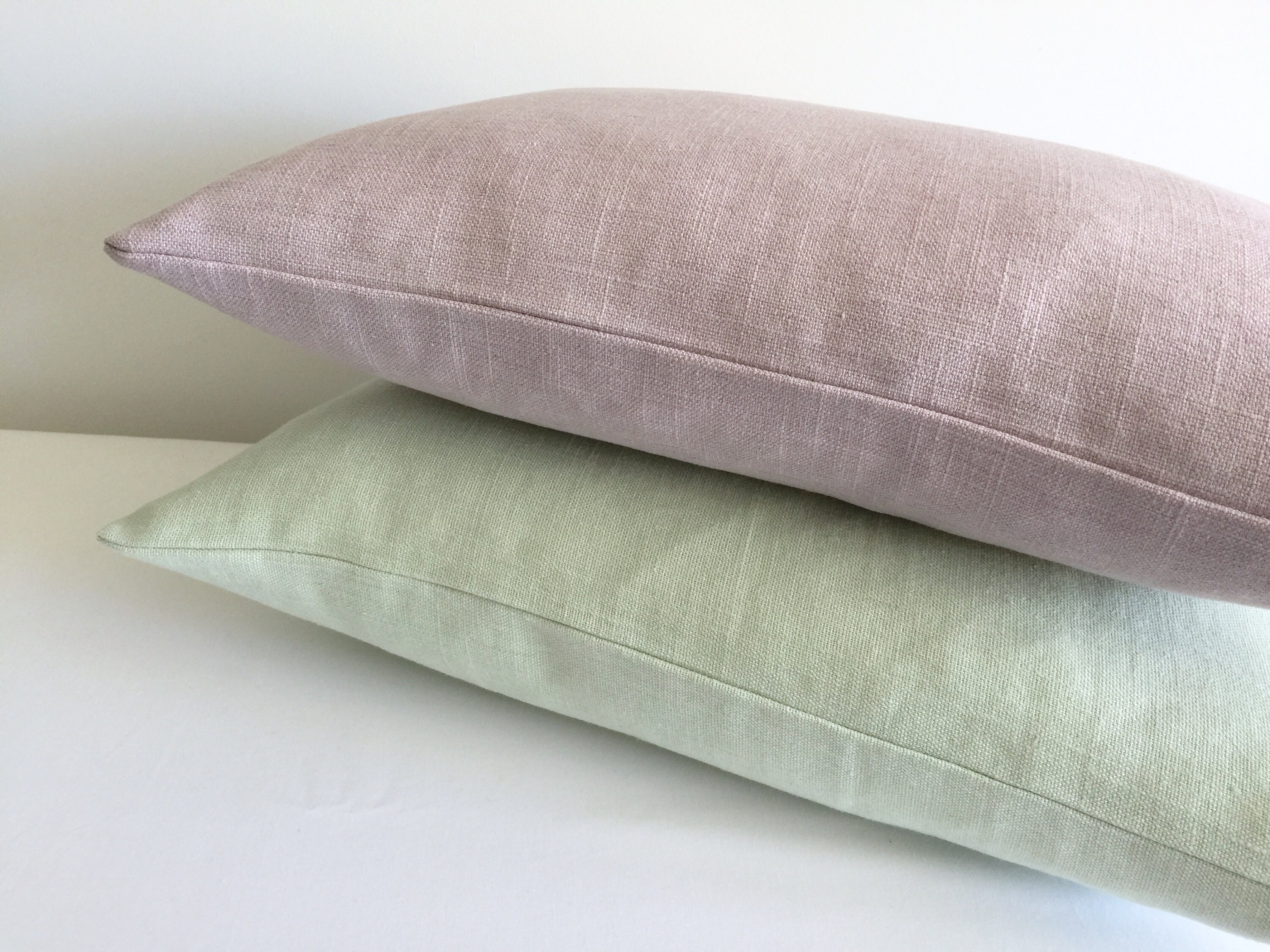 Lilac linen cushion/green linen cushion cover/linen throw Etsy