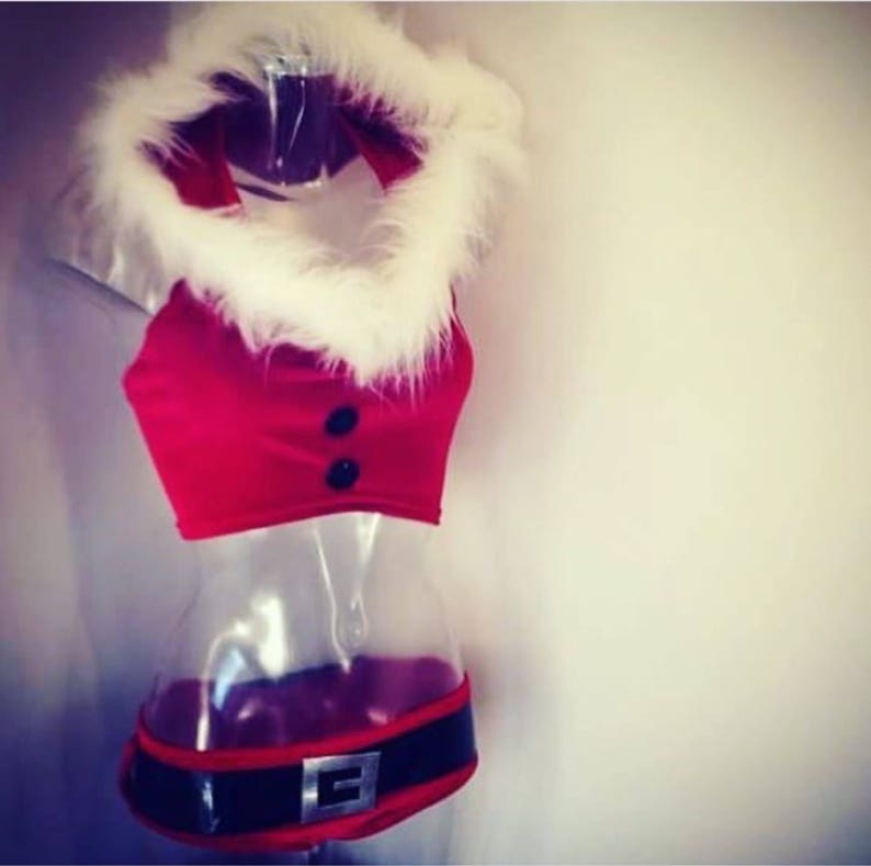 Noelle Christmas Sexy Santa Pole Outfit Pole Dancing Crop Etsy UK