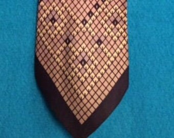 Vintage 50s Orange Hand Painted Pleated Tie - Etsy