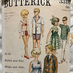 Butterick Does Barbie - patterns 3316 and UNCUT 5925