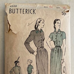 1948 Butterick 4500 - 34&quot; bust
