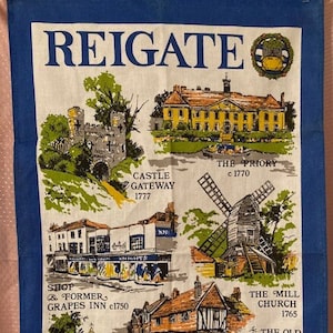Linen Tea Towel Reigate, UK