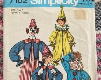 UNCUT Simplicity 9051 or 7162 - Vintage Clown Costumes, adult sizes sizes 34-38