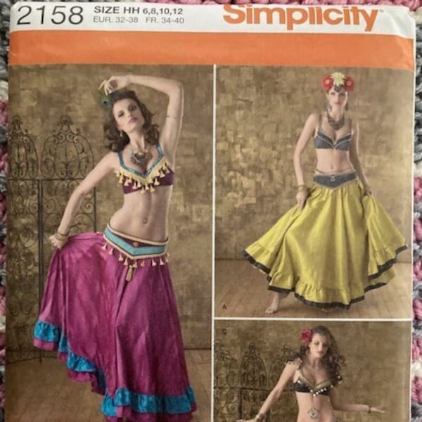 UNCUT Simplicity 2158 - Belly Dancer Costume, sizes 14 to 22