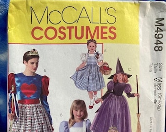 UNCUT 2005 McCall's M4948 - Fairy Tale Costumes, multi-sized misses 8 to 22