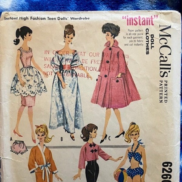 1961 McCall's 6260, Barbie Clothes