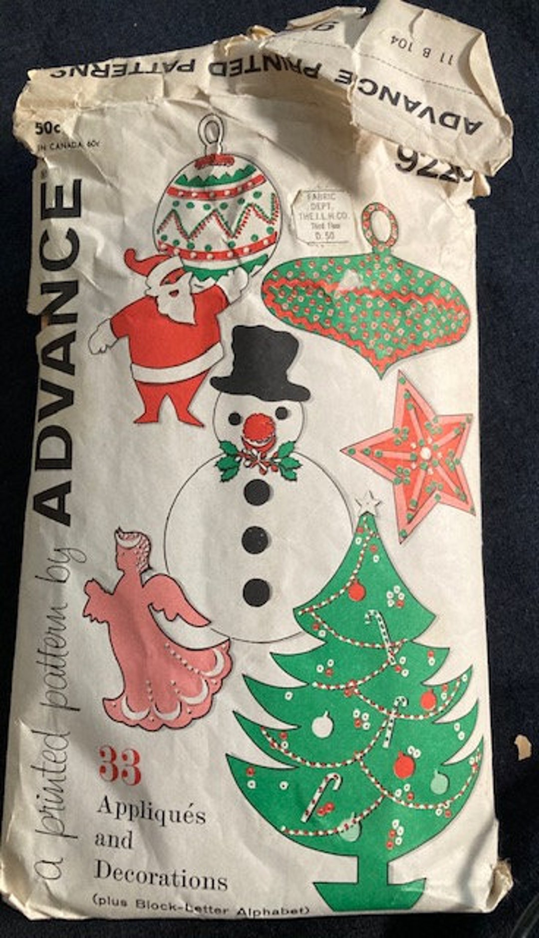 Vintage Christmas Ornament Patterns to Sew Etsy