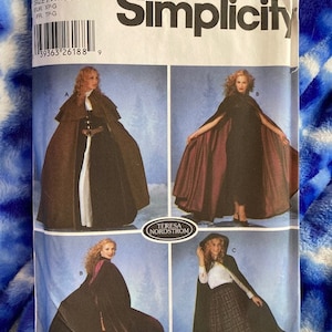 UNCUT Simplicity 5794 - hooded cape 30.5 to 42" bust