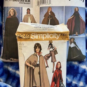 Cape and Cloak Patterns sizes M-XL