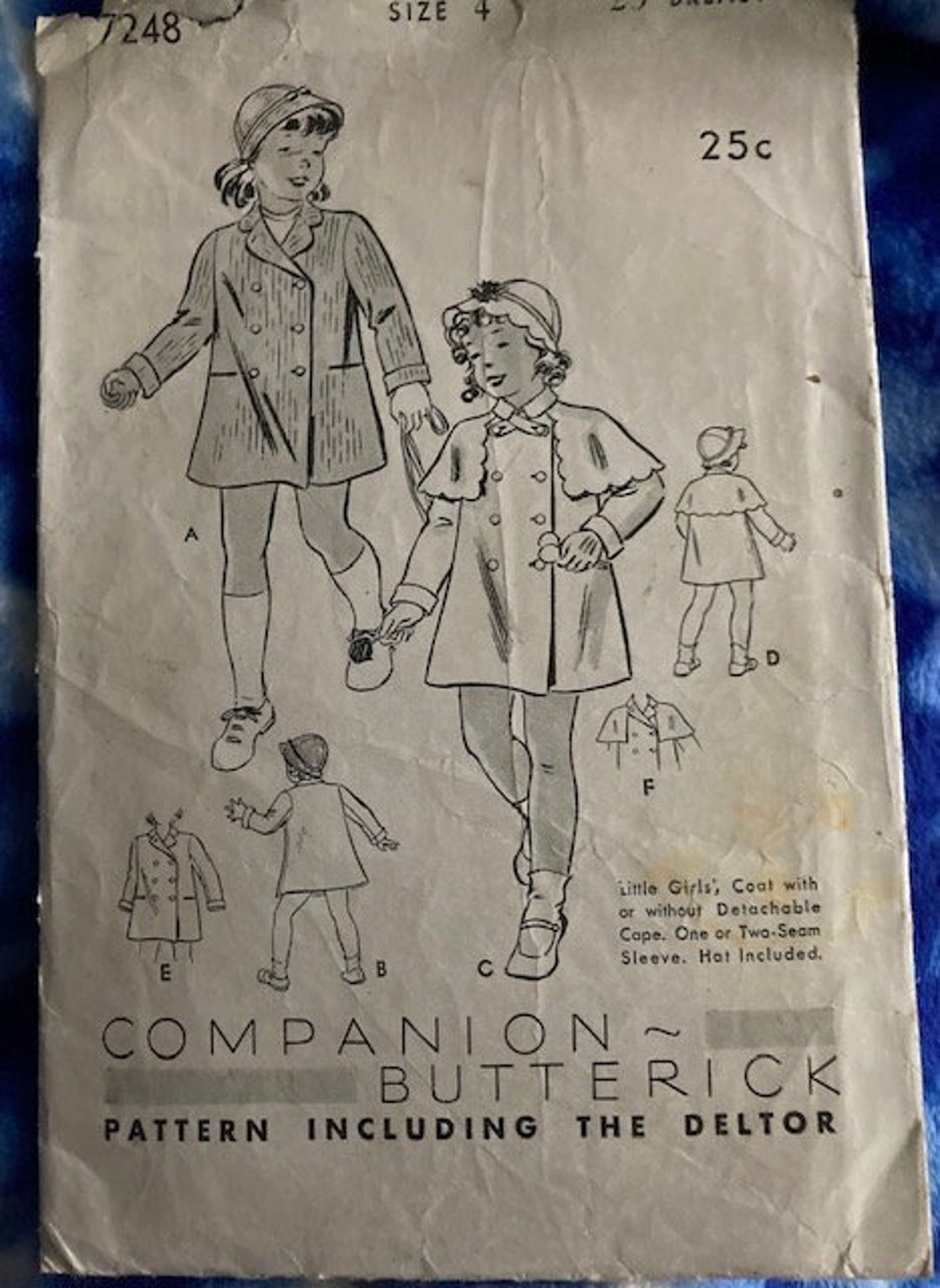 1930s Companion Butterick 7248 - Size 4/23