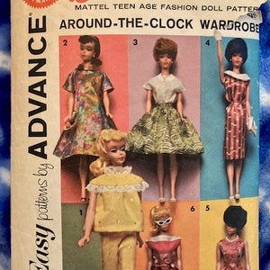 NOT A PDF  Advance Patterns Group B and 2899 -  Wardrobes for Barbie and Ken