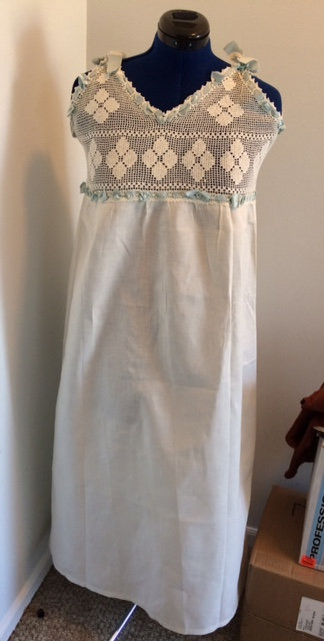 Early 20th Century Chemise Nightgown With Crocheted Bodice - Etsy