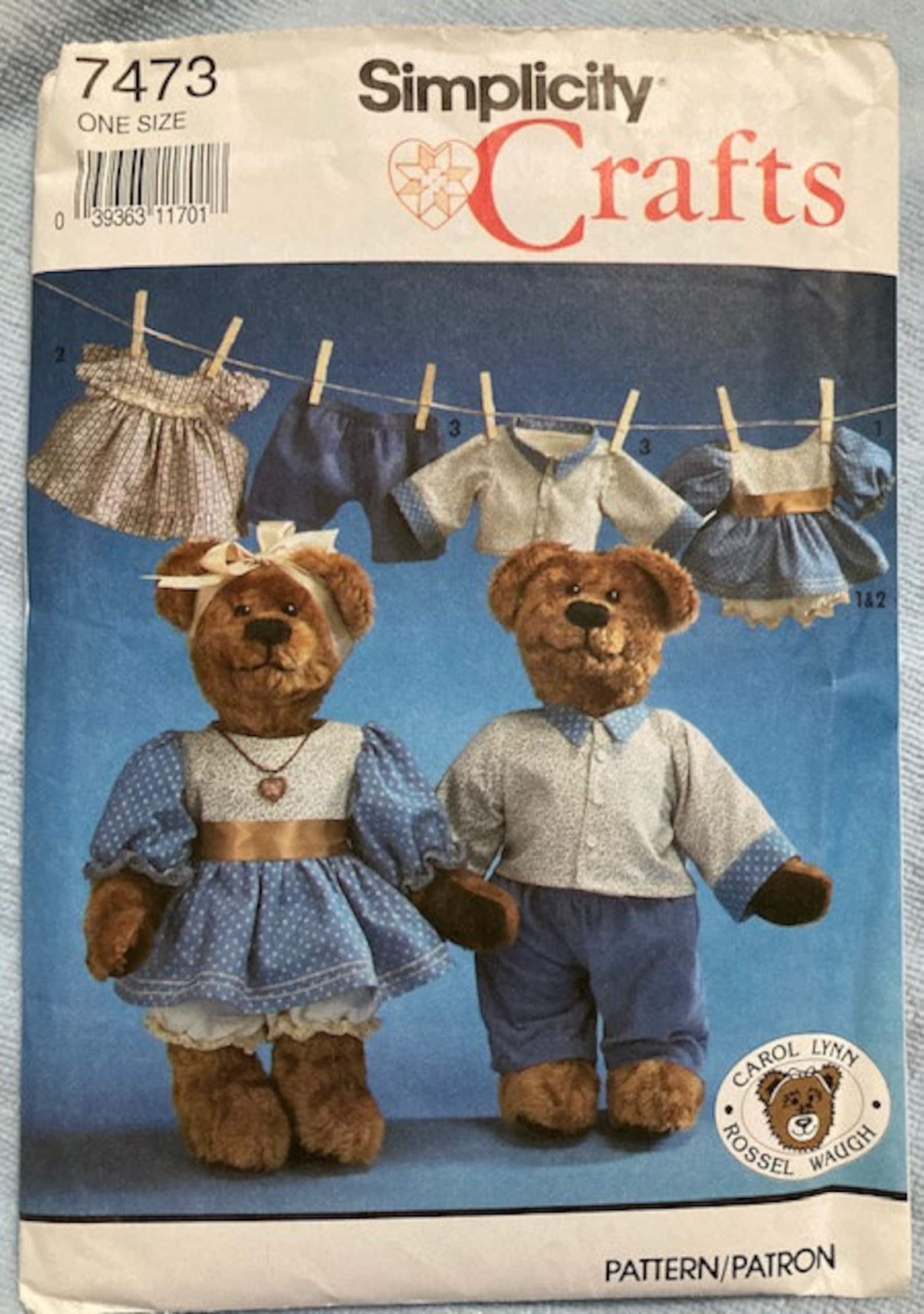 4 Vintage Simplicity Teddy Bear Patterns | Etsy