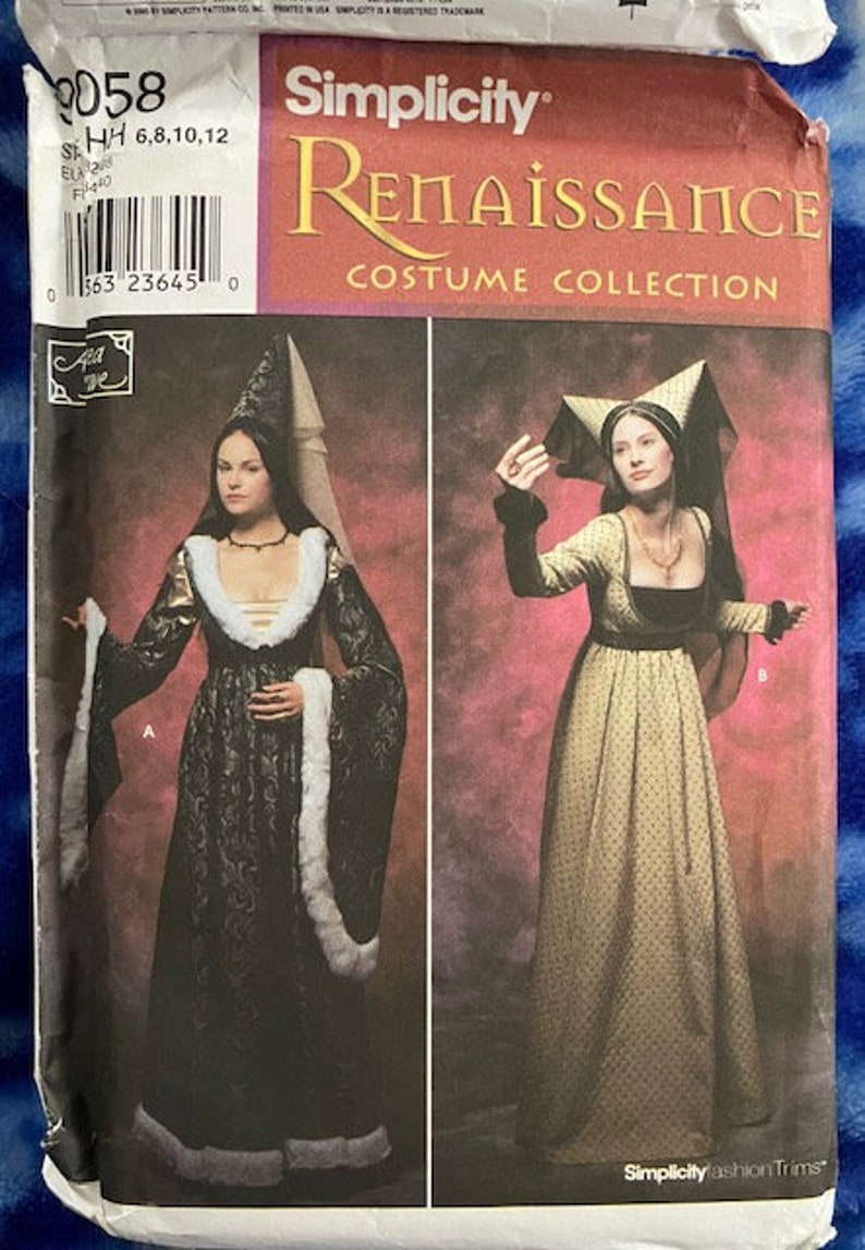 UNCUT Simplicity 9058, 2621, 9836 - Renaissance Patterns for Mom and ...