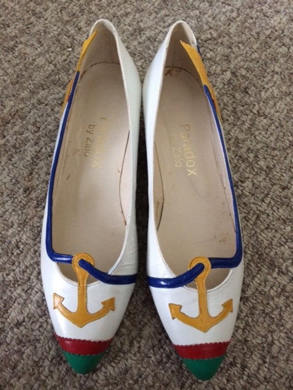 1980s Paradox by Zalo Nautical-themed Flats, size