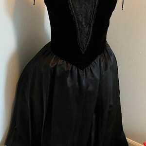NWOT Gunne Sax Black Velvet Corset Dress Size 9 - Etsy