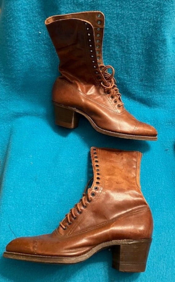 Ladies Edwardian Boots - size 7 - image 1