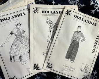 Hollandia Patterns for Authentic Dutch Folk Costumes - Kiddie Sizes