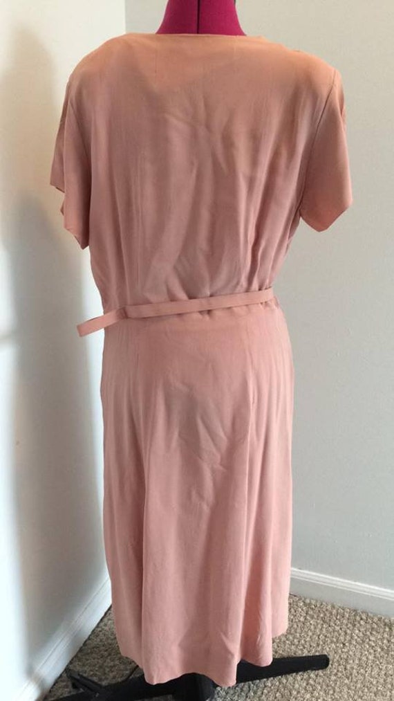 1940s "Original Blakely Fashion" Rayon Dress, 40"… - image 4
