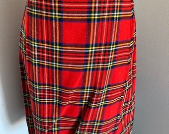 Red Tartan Kilt - Made in the UK, 24" waist