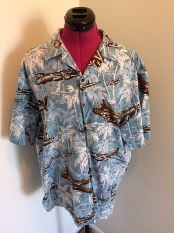 Vintage Kalaheo Shirt, size L - WWII Bombers!