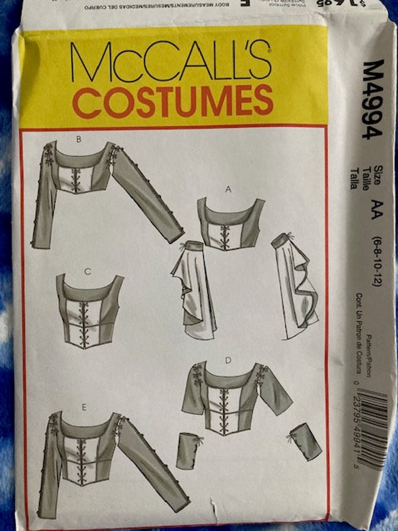 UNCUT Mccall's Patterns for Renaissance Costumes - Etsy
