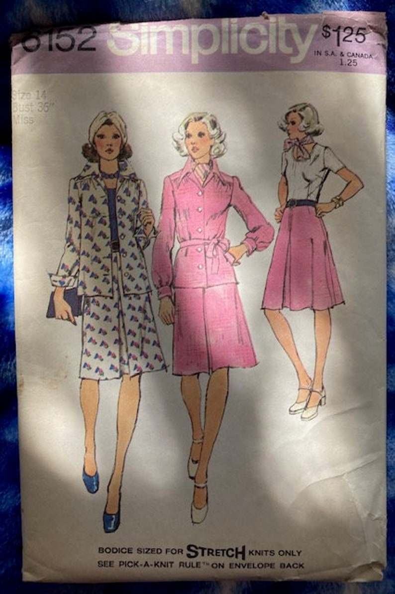 Classic Early 1970s Simplicity Patterns - Modern Size 14 - Etsy