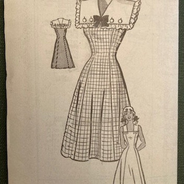 1940s-50s Mail Order Patterns - Summer Dresses, 32-36" bust