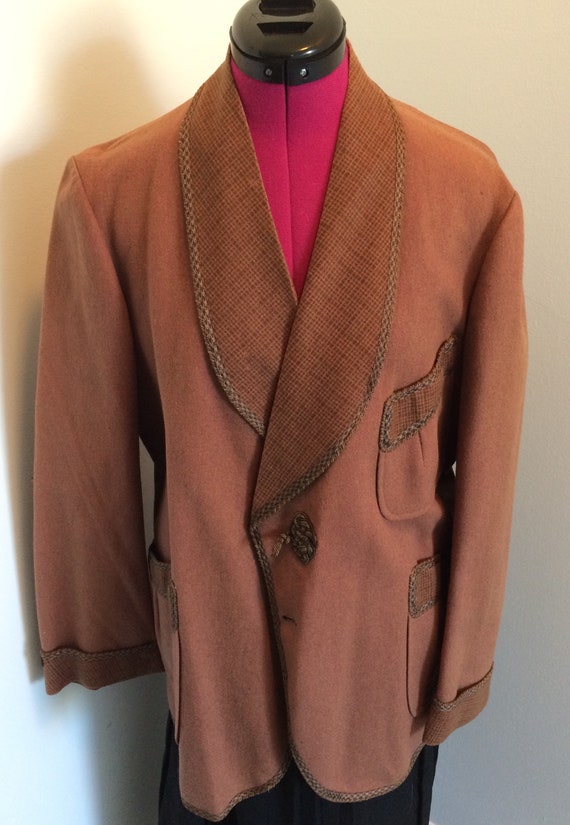 Edwardian Wool Smoking Jacket