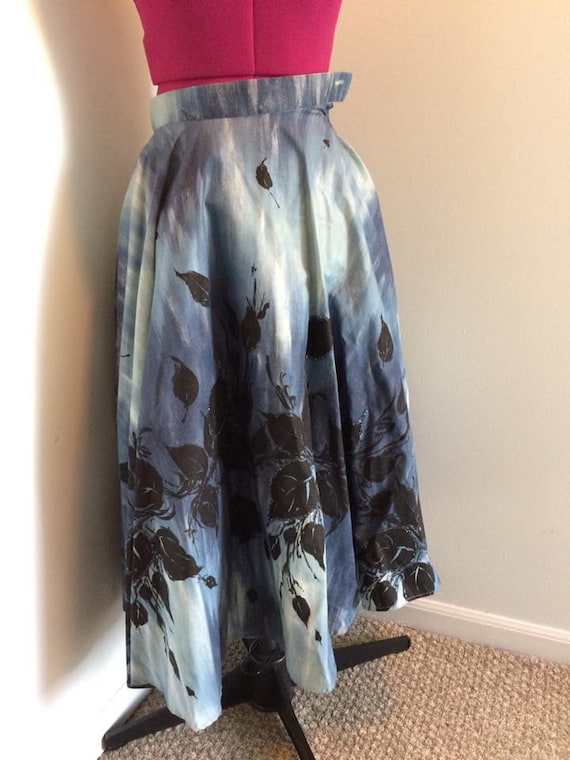 1950s Border Print Circle Skirt