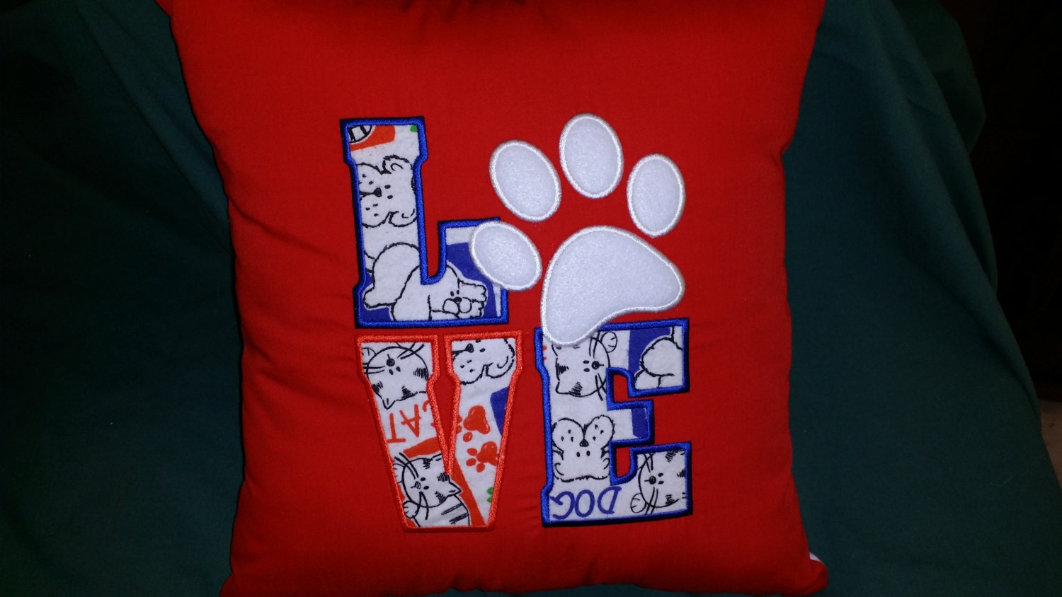 Love Paw Pillow, Paw Pillow, Cat Paw Pillow, Dog Paw Pillow, Pet Lover