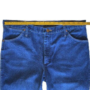 36W - 1970s Jeans Wrangler Straight Leg, Made in USA Western Denim Blue 36x30 image 7