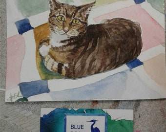 Custom Pet Portraits in Watercolors Original Art Made to Order-cats, dogs, birds, homes, vacation photos and more