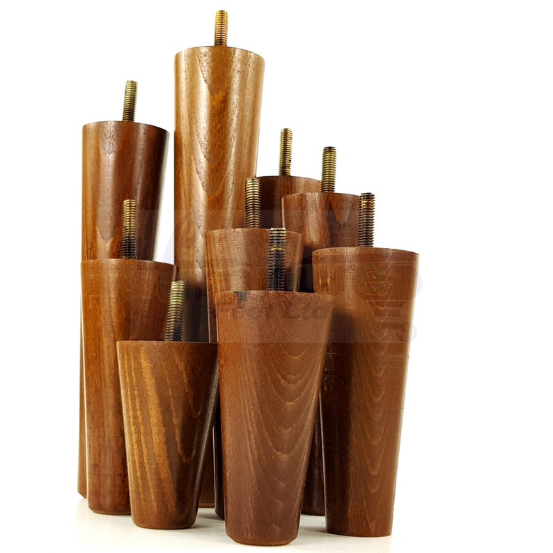 Dark Oak Solid Wood Furniture Feet 80mm to 240mm High Mid Etsy