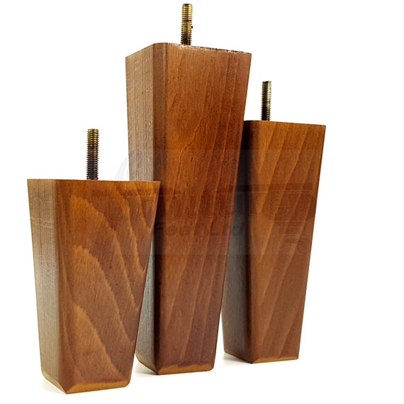 Set 4 Patas Madera Caoba