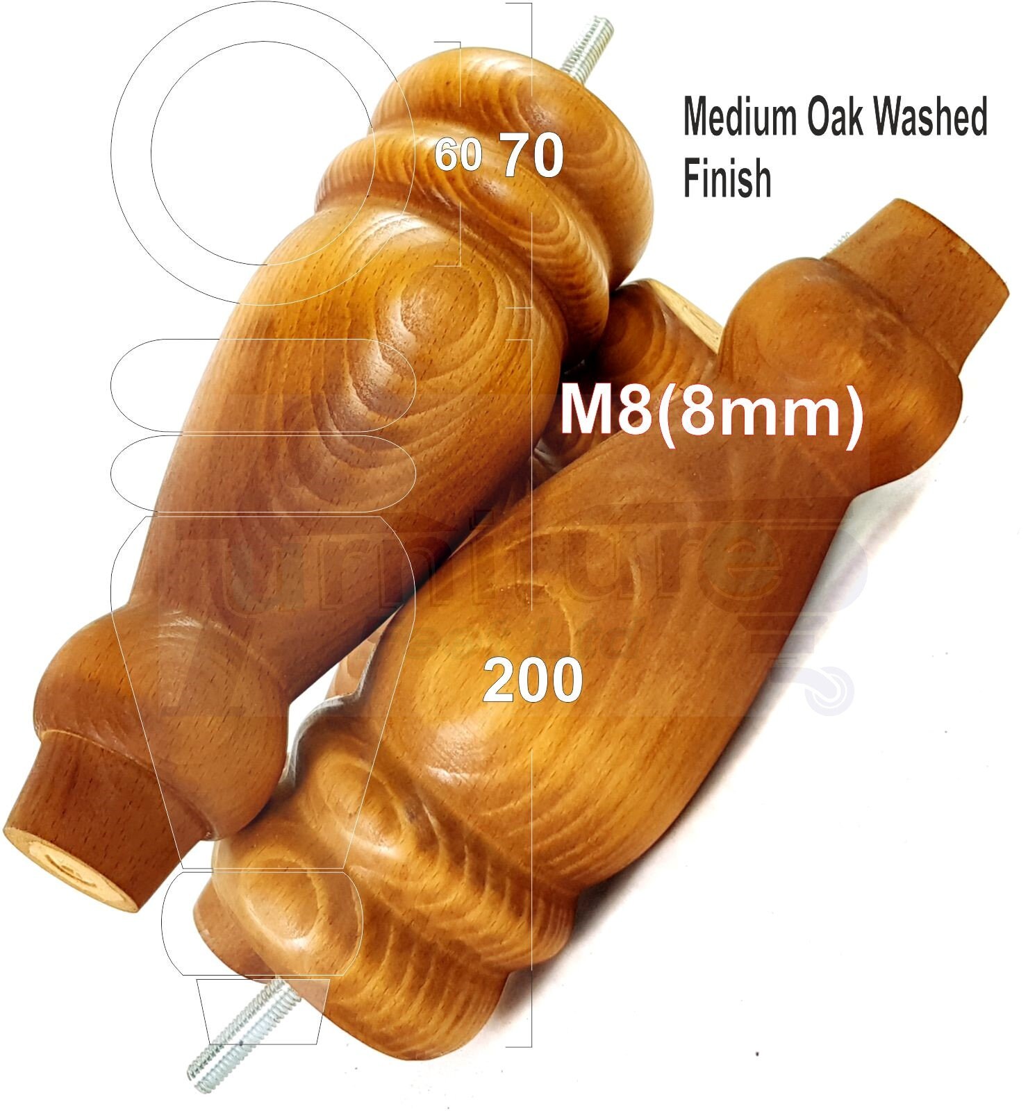 Wooden Furniture Feet Replacement Sofa Legs 200mm High for Etsy UK