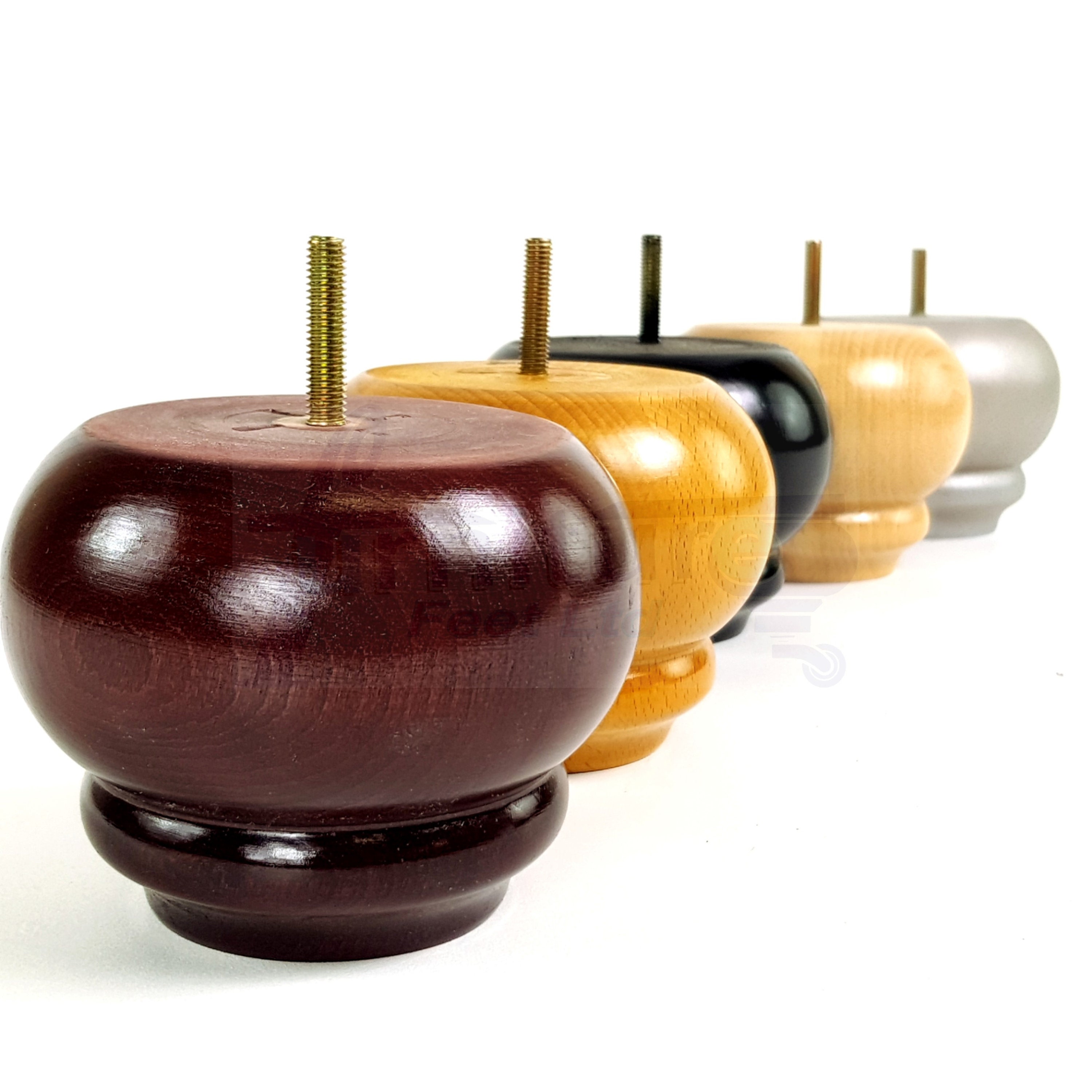 Turned Wood Large Replacement Bun Feet Furniture Legs 90mm Etsy UK