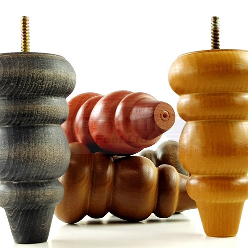 Solid Wood Furniture Feet Replacement Turned Legs 155mm High Etsy