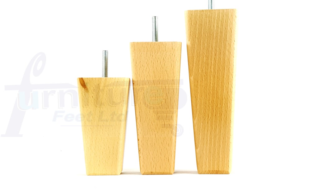 Natural Solid Wood Furniture Feet Replacement Legs 120mm to 200mm High